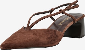Escarpins à bride arrière Jeffrey Campbell en marron : devant
