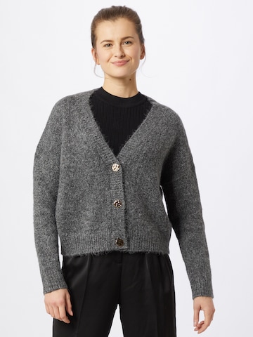 ONLY Knit Cardigan 'ZOEY' in Grey: front