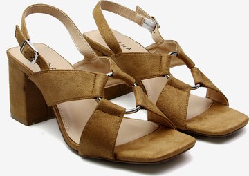 Celena Strap sandal 'Christel' in Brown