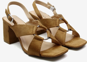 Celena Strap Sandals 'Christel' in Brown
