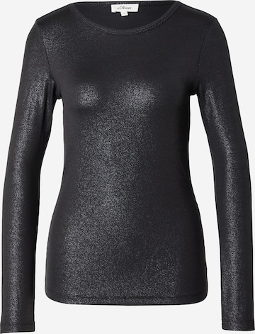 juoda s.Oliver Marškinėliai: priekis