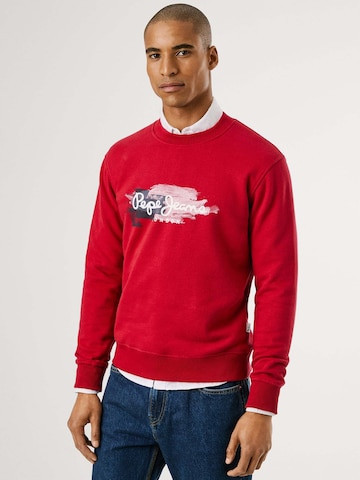 Felpa ' TREY CREW ' di Pepe Jeans in rosso