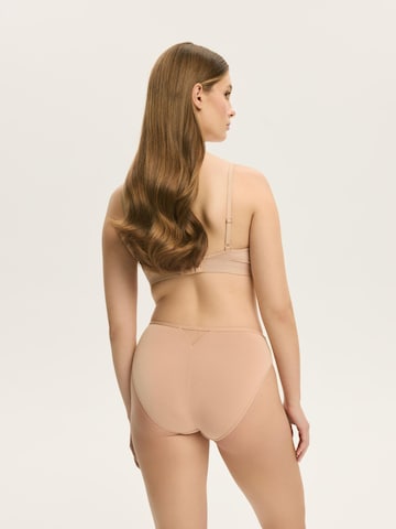 ESOTIQ - Panti 'Taillenslip Blissy, hohe Leibhöhe, Modal Jersey, florales Muster' en beige