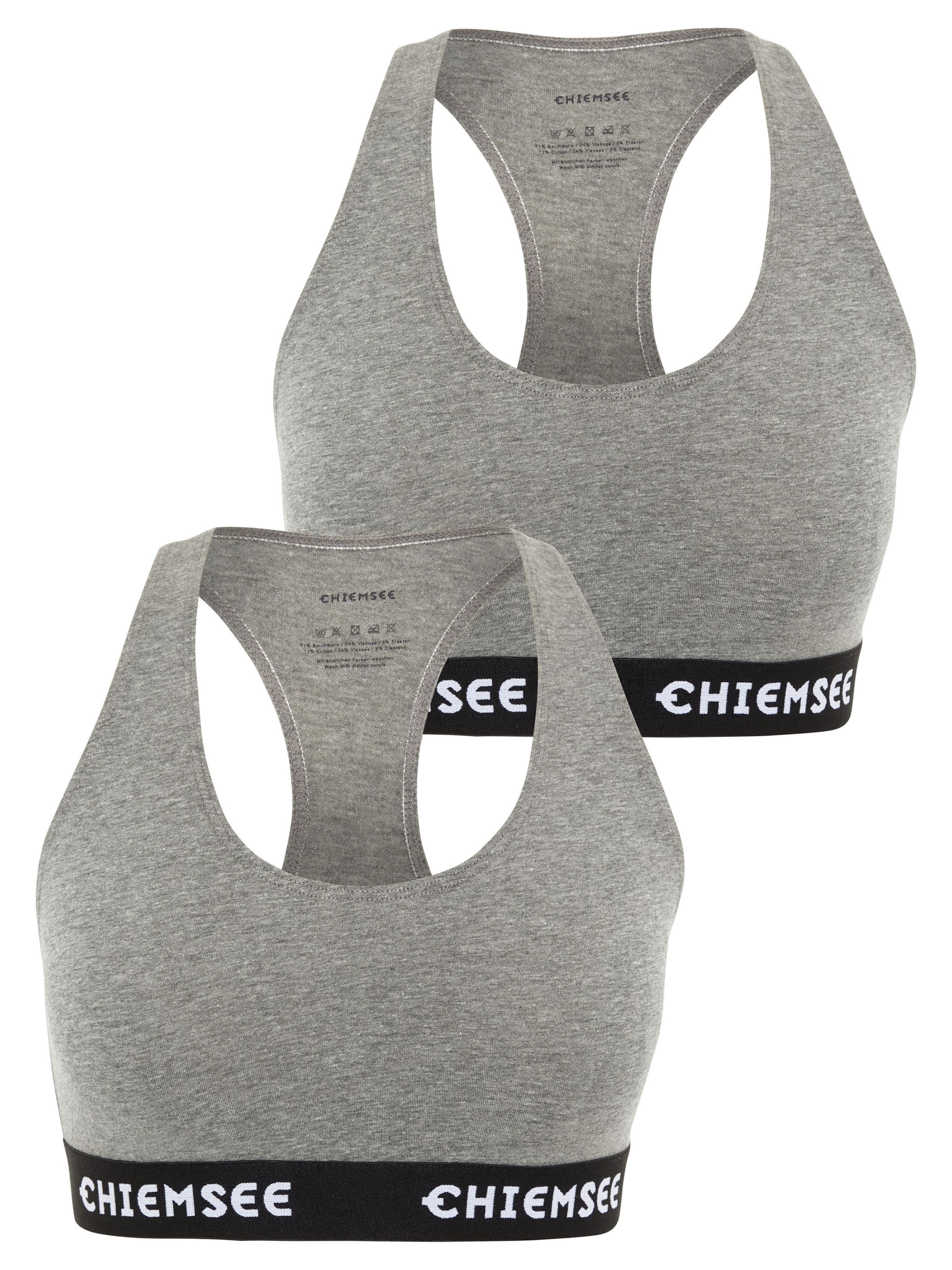CHIEMSEE Sports Bra in Grey: front