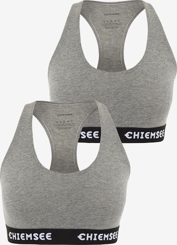 CHIEMSEE Bralette Sports Bra in Grey: front