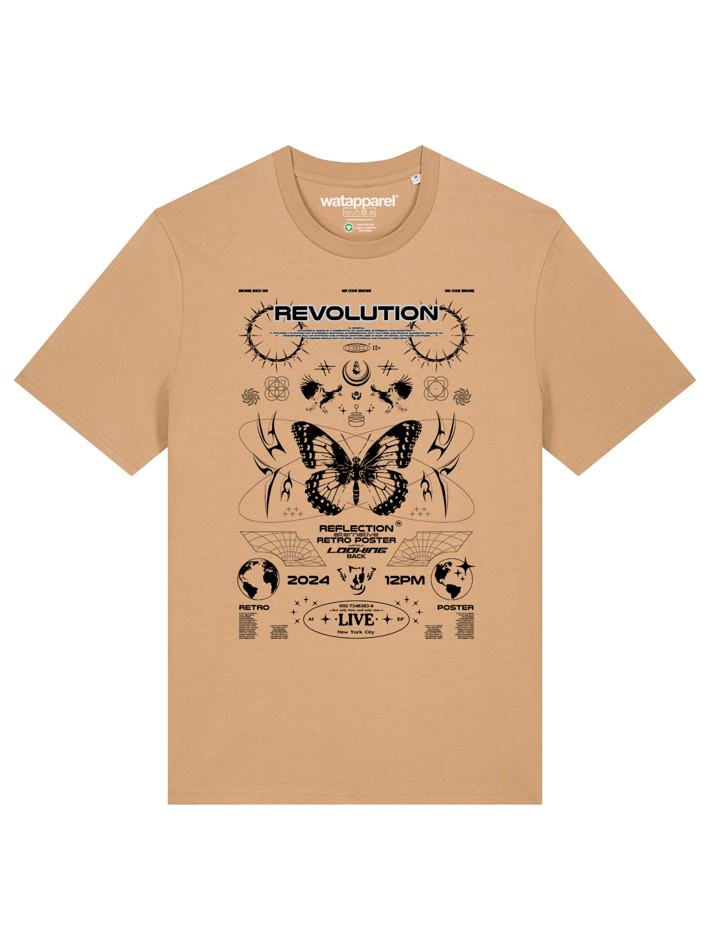Watapparel Shirt 'Revolution' in Beige: front