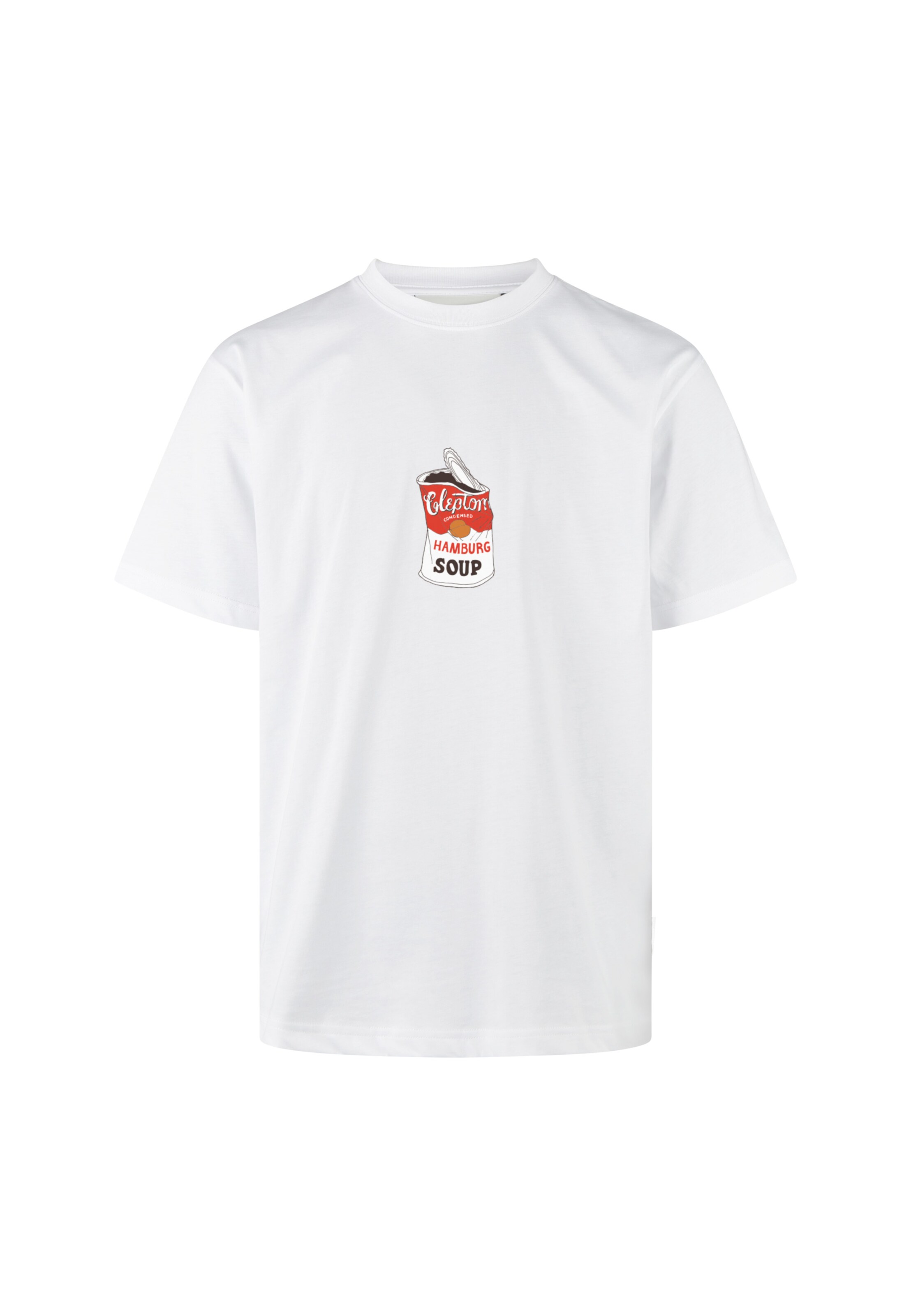 Cleptomanicx T-Shirt 'Hamburg Soup' in M in weiß, Produktansicht