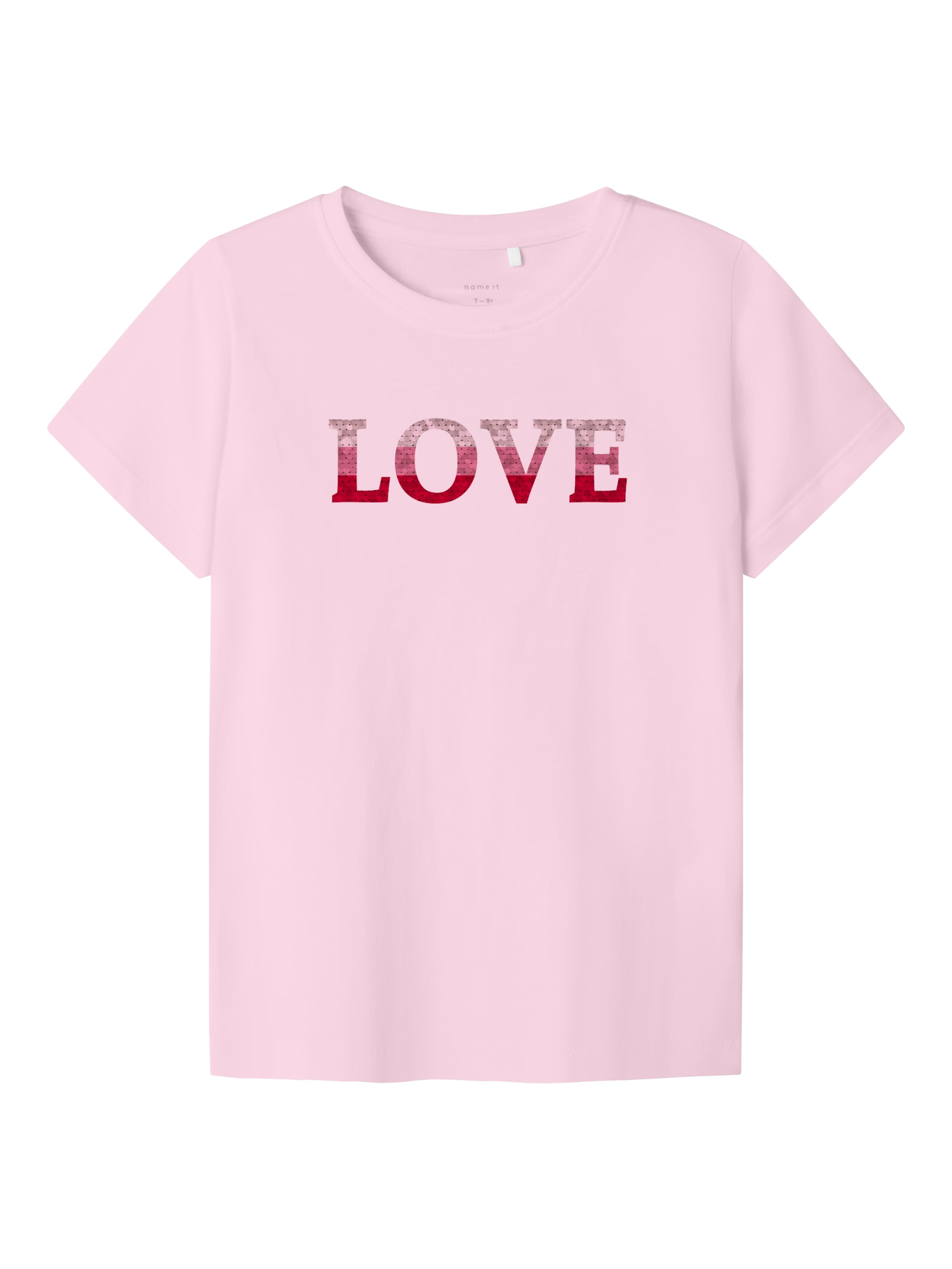 NAME IT Μπλουζάκι 'FLOP' σε ροζ: μπροστά