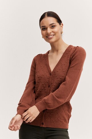 b.young Knit Cardigan 'NONINA' in Brown: front