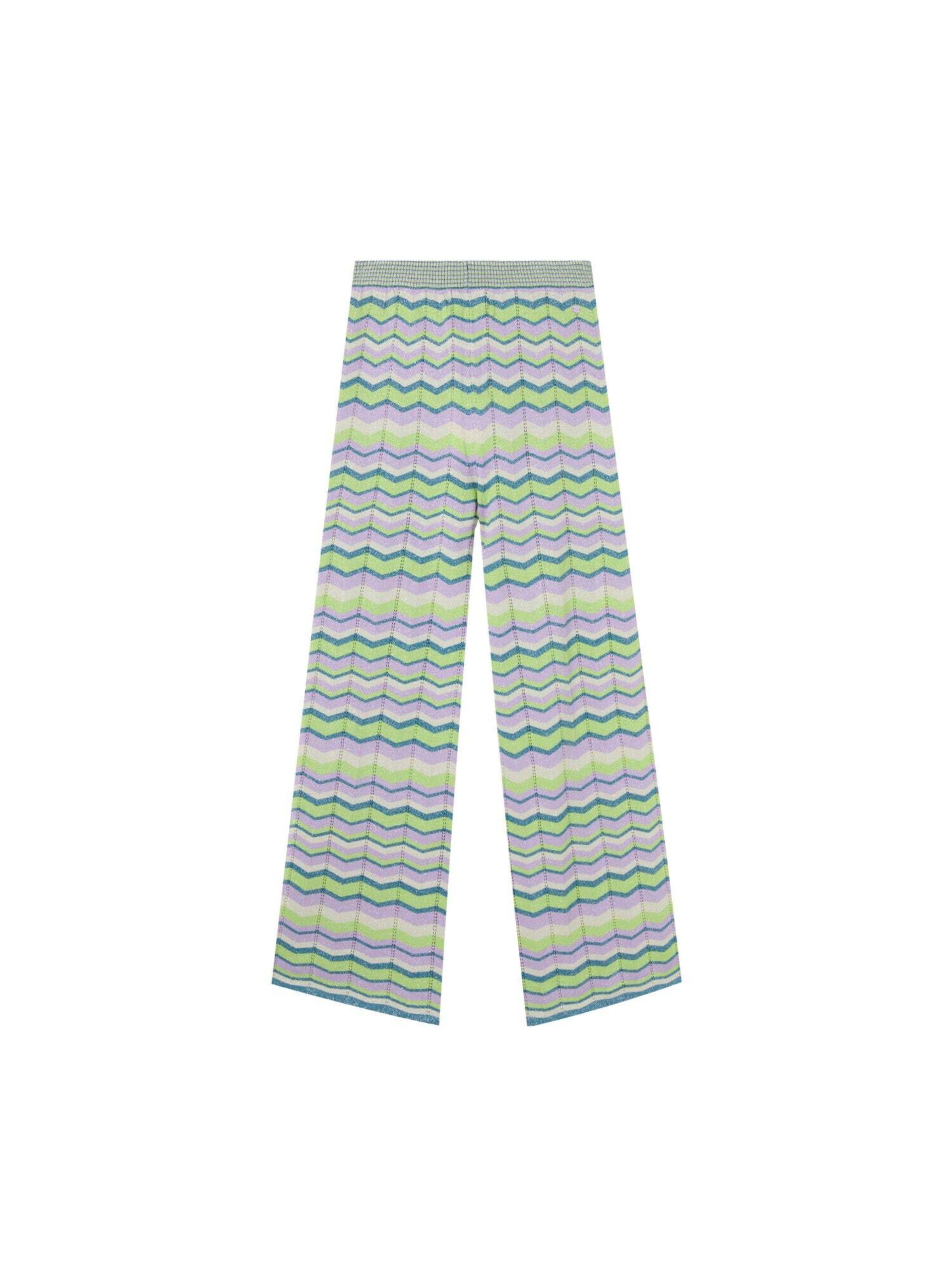 Scalpers Trousers 'Ziggy' in 34 in Lime / Dark green / Purple / Light purple, Item view