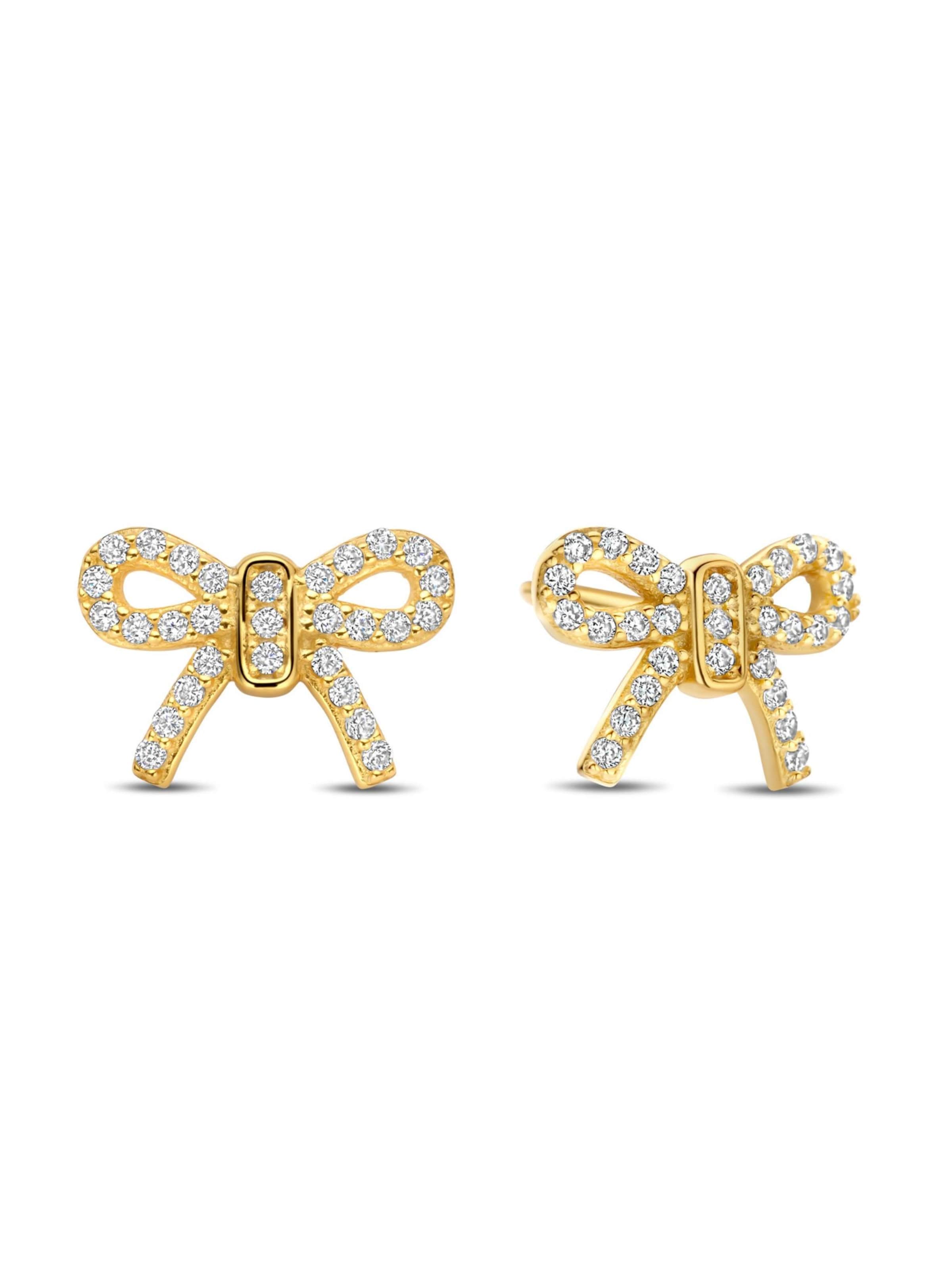 Kamiko Oorbellen 'BOW' in Goud: voorkant