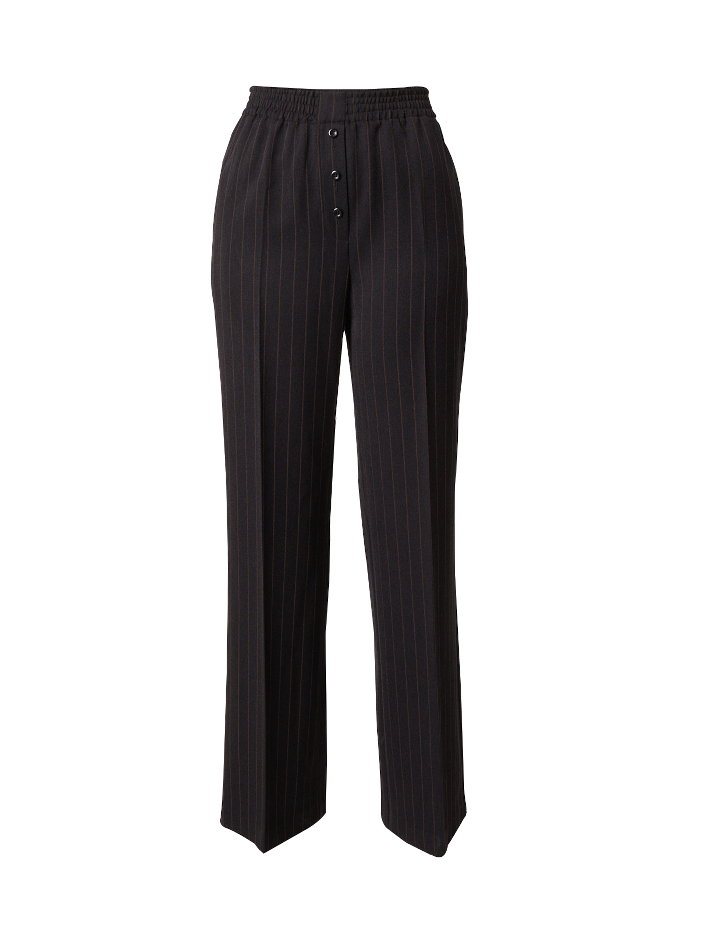 TOPSHOP Обычный Плиссированные брюки в Черный: спереди