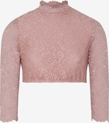 SPIETH & WENSKY Klederdracht blouse 'Amsterdam' in Roze: voorkant