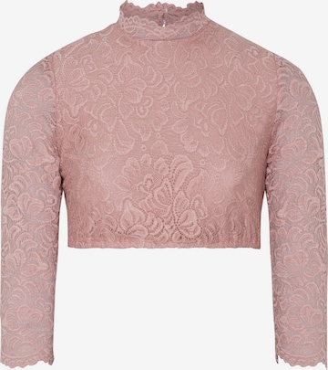 SPIETH & WENSKY Klederdracht blouse 'Amsterdam' in Roze: voorkant