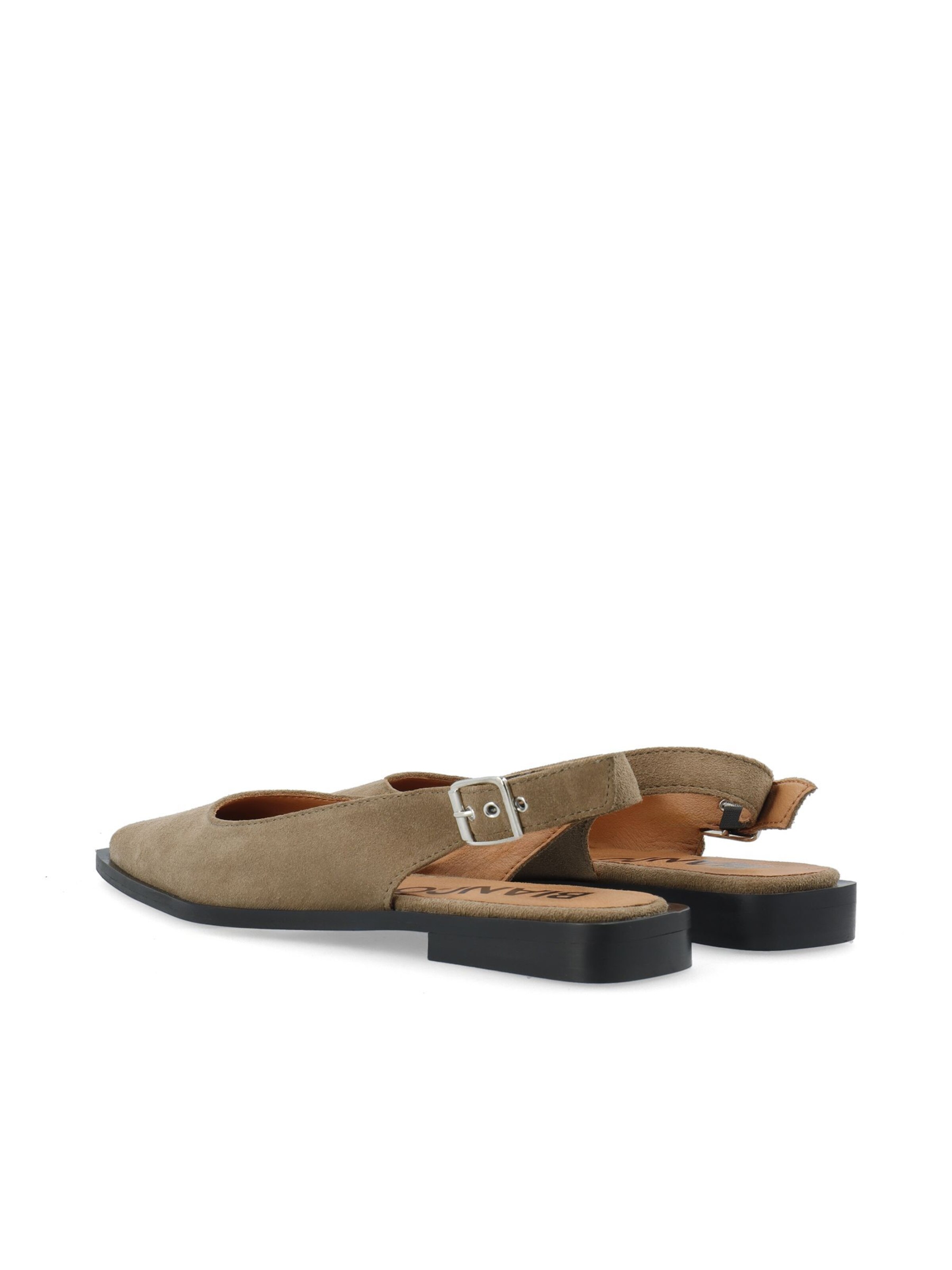 Décolleté sling di Bianco in beige