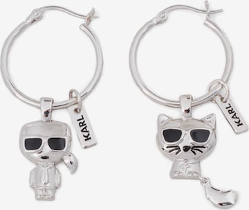 Karl Lagerfeld Earrings 'Ikonik' in Silver: front