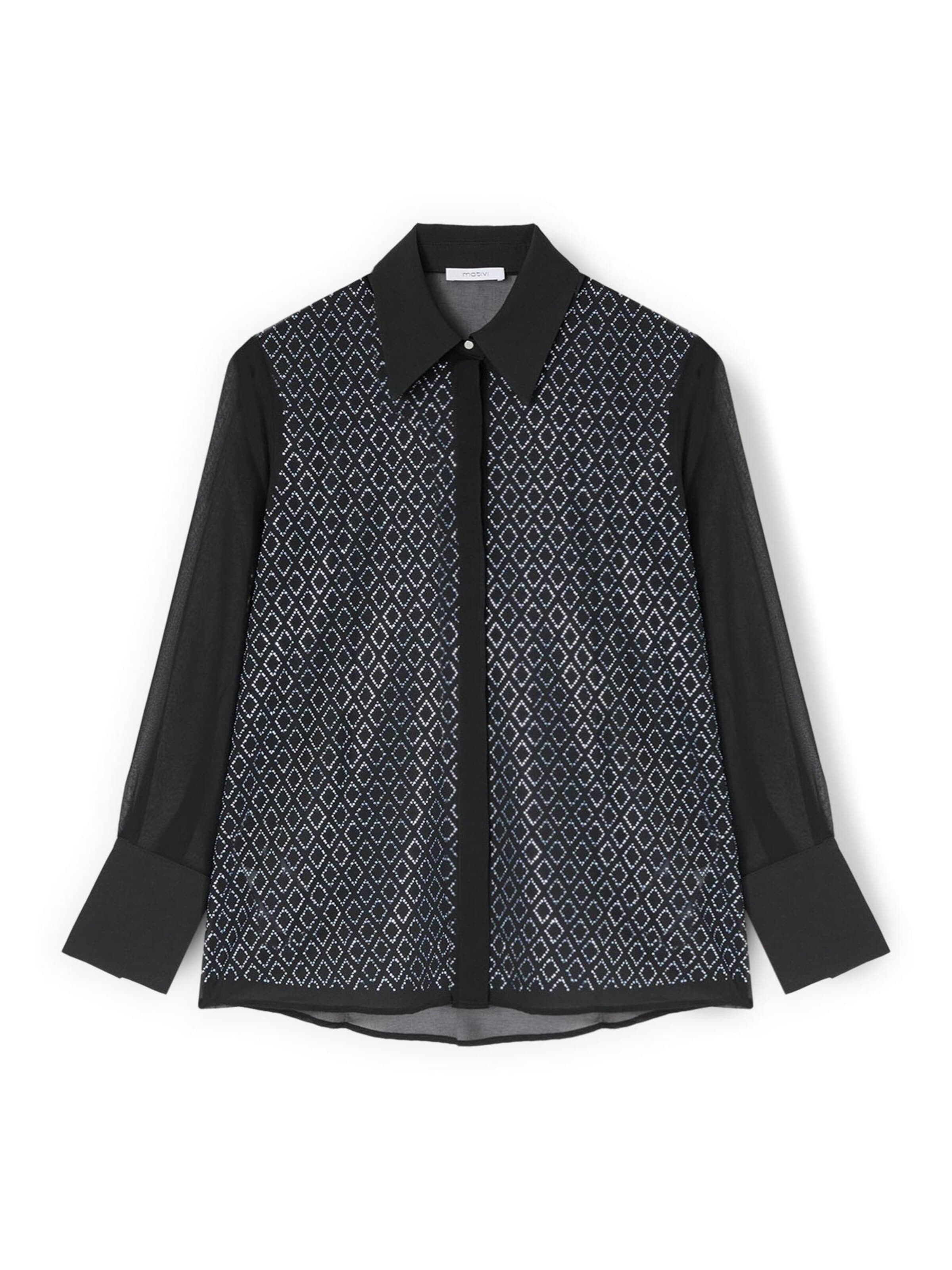 MOTIVI - Blusa en negro: frente