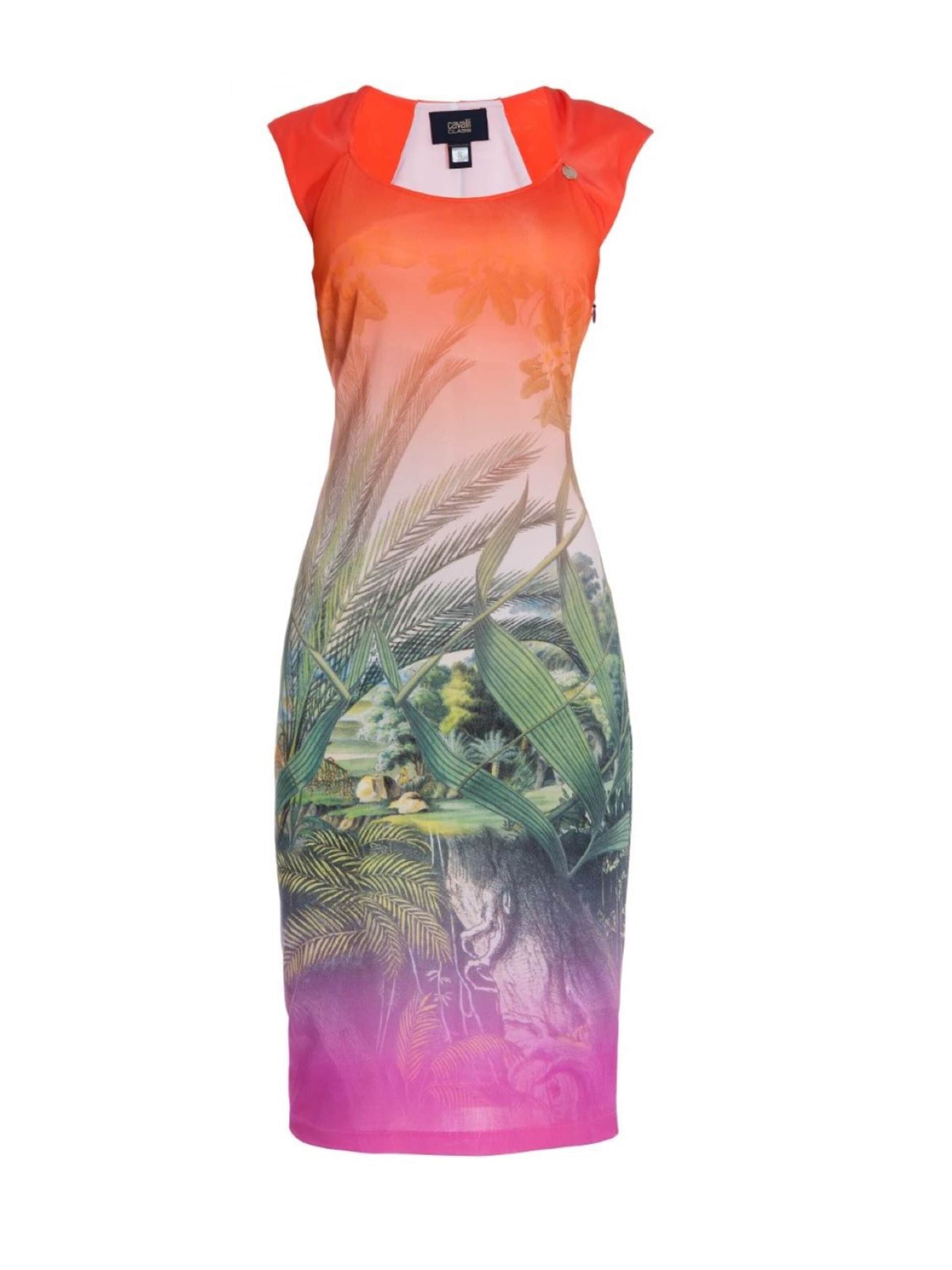 THE DRESSER Sommerkleid 'Roberto Cavalli floral design orange dress'‌‌‌‌ in Orange: Vorderseite