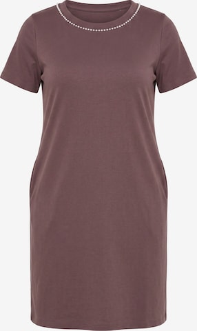 MIAMODA Dress in Brown: front