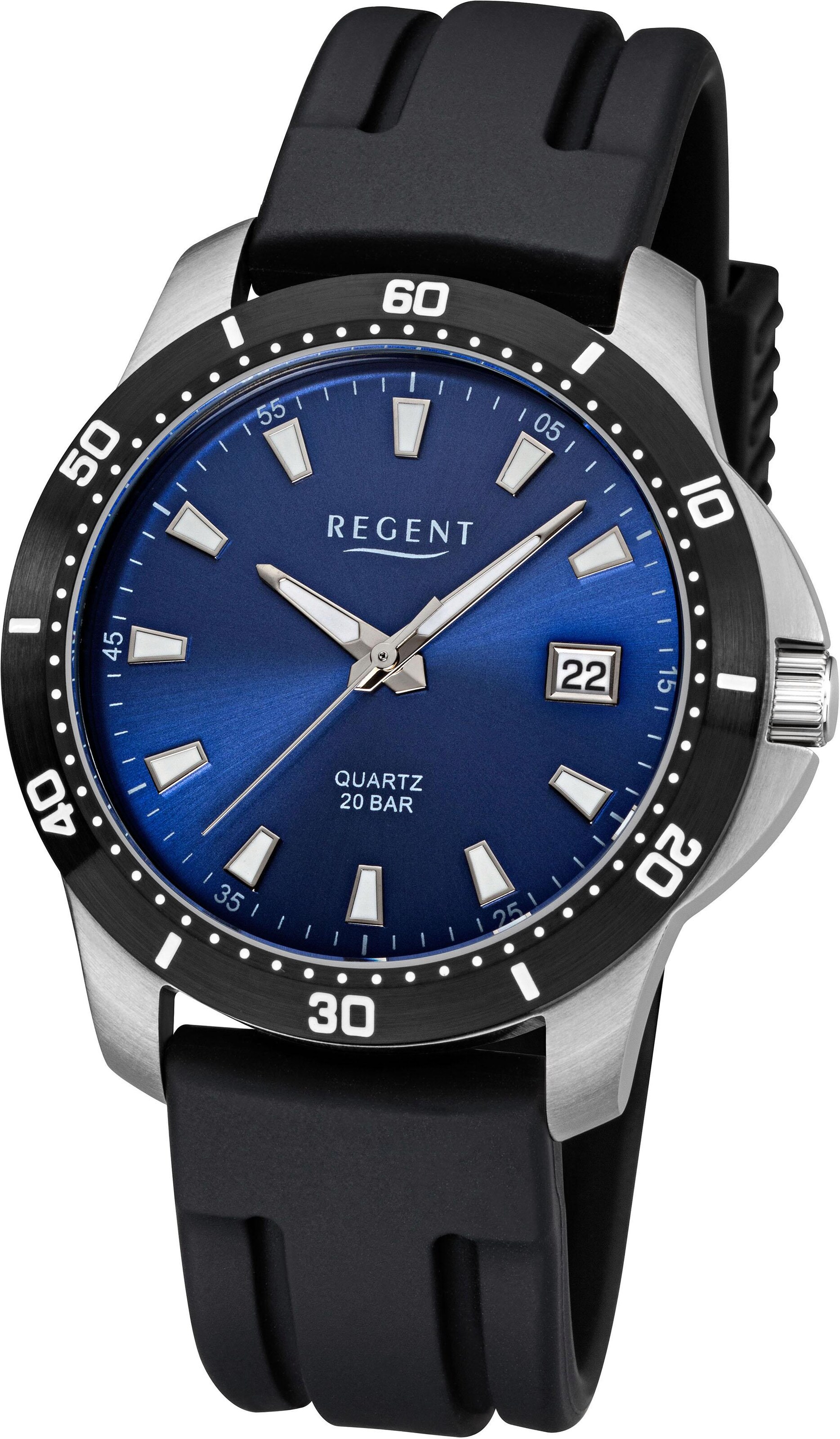 REGENT Analog Watch in Black: front
