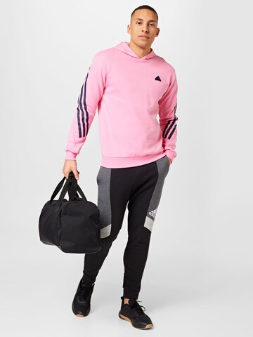 ADIDAS SPORTSWEAR Athletic Sweatshirt 'Future Icons 3-Stripes' in Pink