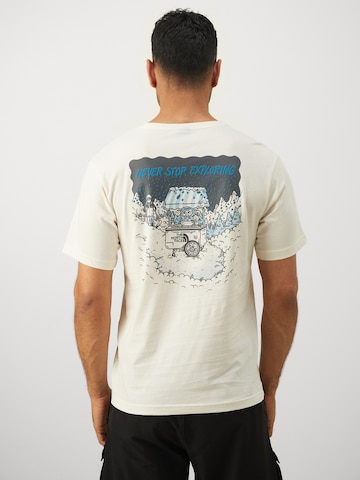 Tricou 'POWDER DAYS' de la THE NORTH FACE pe alb: față