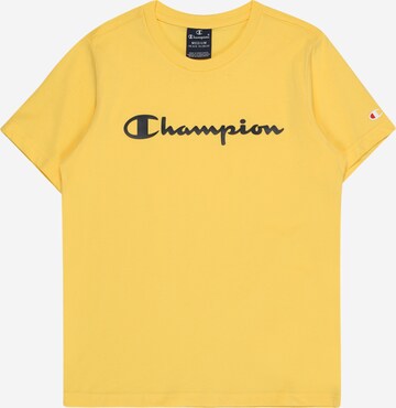 T-Shirt Champion en jaune : devant