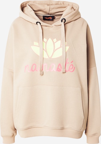 miss goodlife Collegepaita 'Namasté' värissä beige: etupuoli