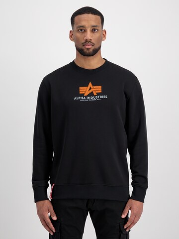 ALPHA INDUSTRIES Sweatshirt in Zwart: voorkant