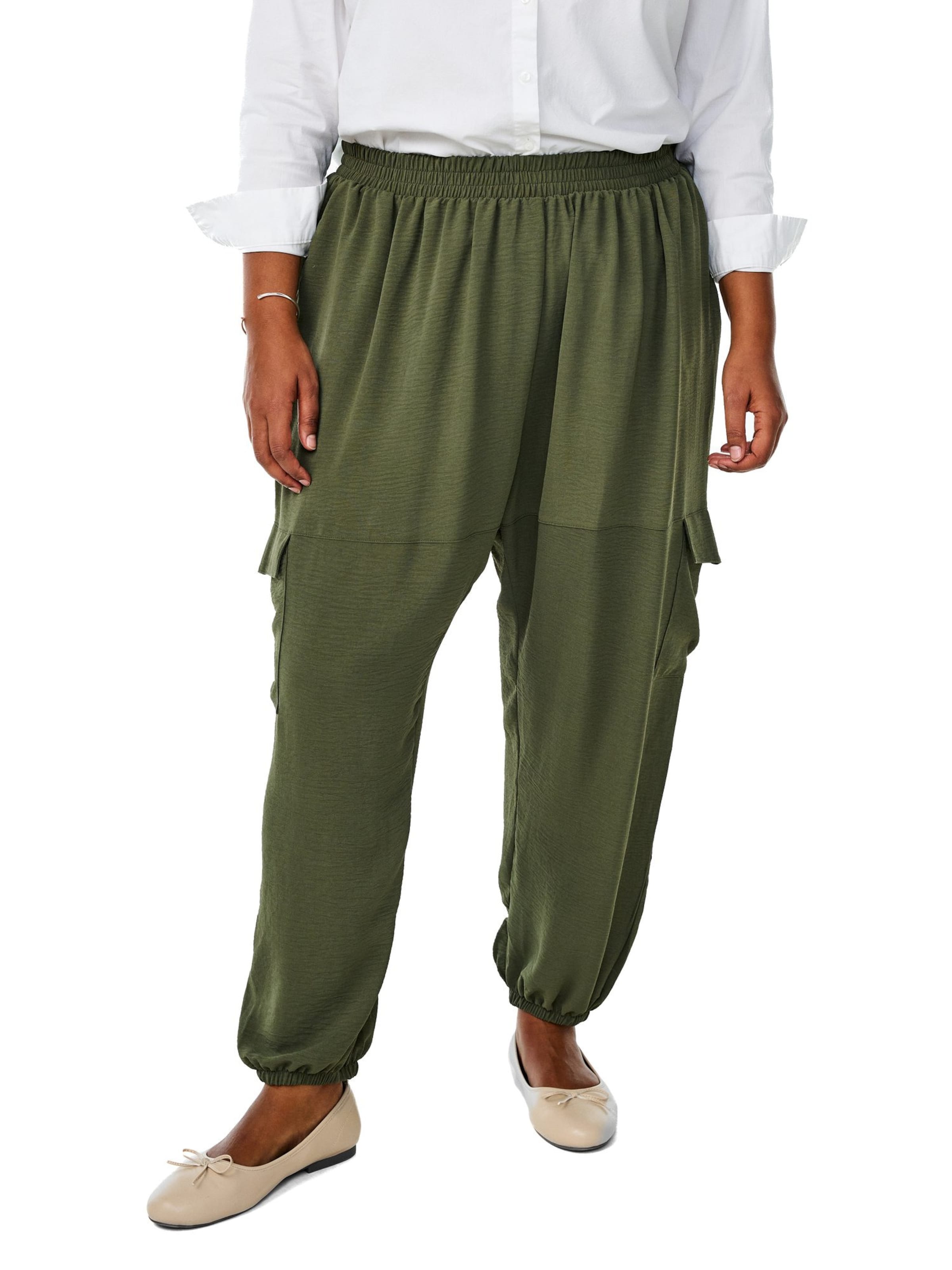 Zizzi Zúžený Kapsáče 'Efikka' – zelená: přední strana