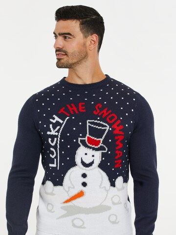 Threadbare Sweater 'Xmas' in Blue