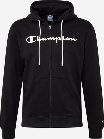 Champion Authentic Athletic Apparel Sweat jacket in Black: front