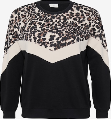 juoda ONLY Carmakoma Megztinis be užsegimo 'CARLEOBLOCK': priekis