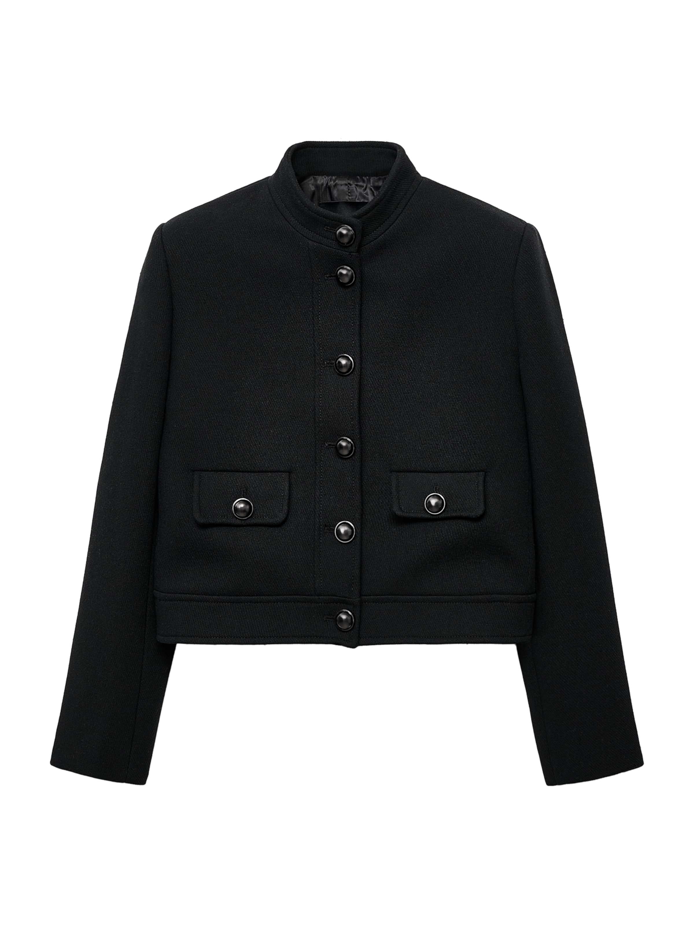 MANGO Between-Season Jacket in Black: front