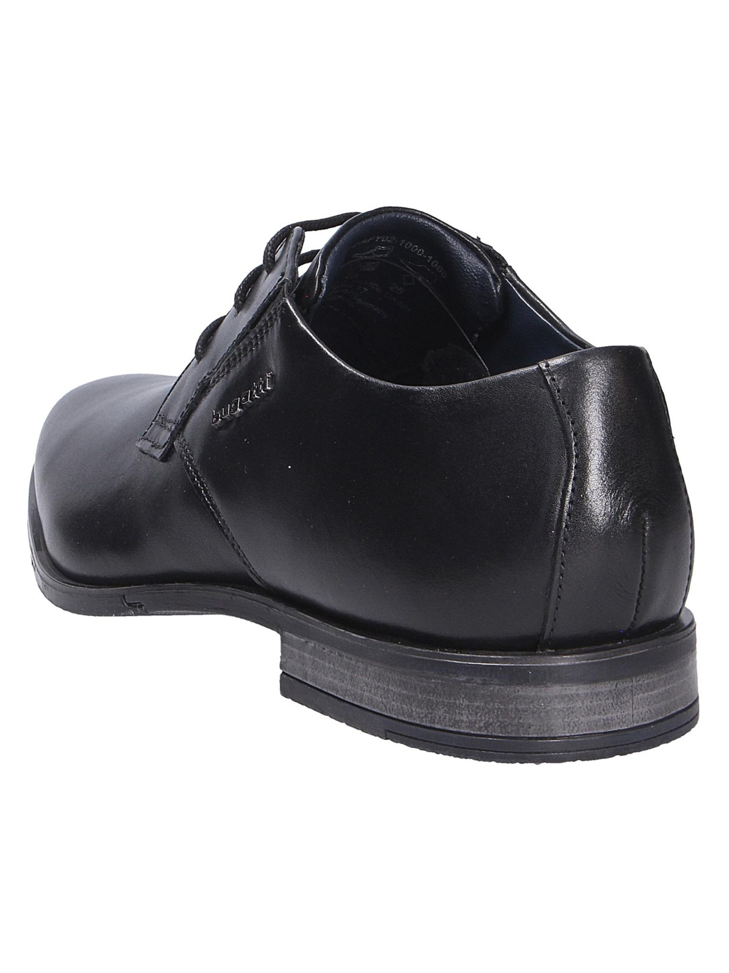 bugatti Čevlji na vezalke | črna barva