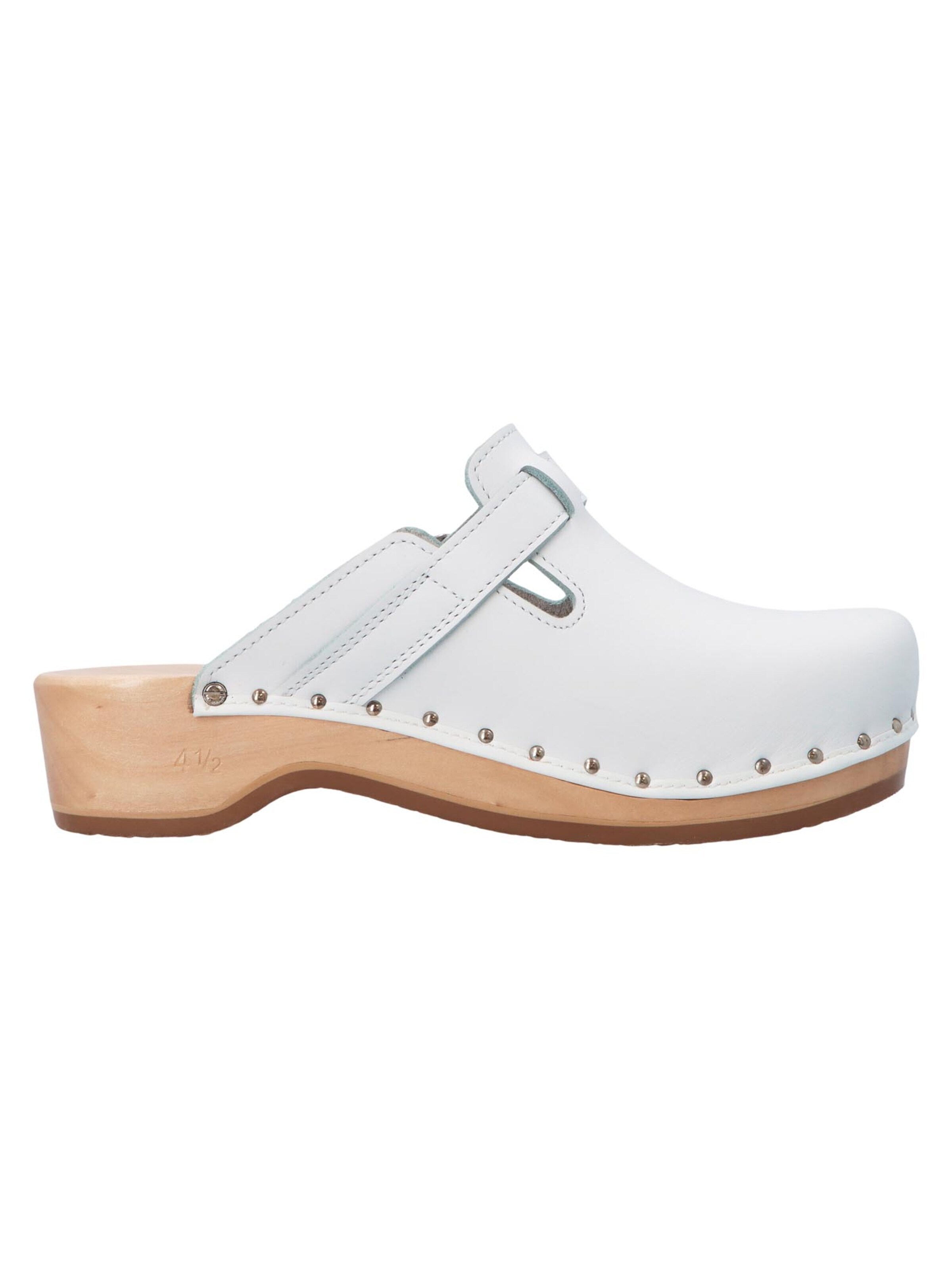 BERKEMANN Clogs 'Riemen-Toeffler'‌‌‌‌‌‌ in Weiß