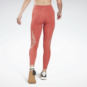 Reebok Skinny Workout Pants 'Modern Safari' in Red