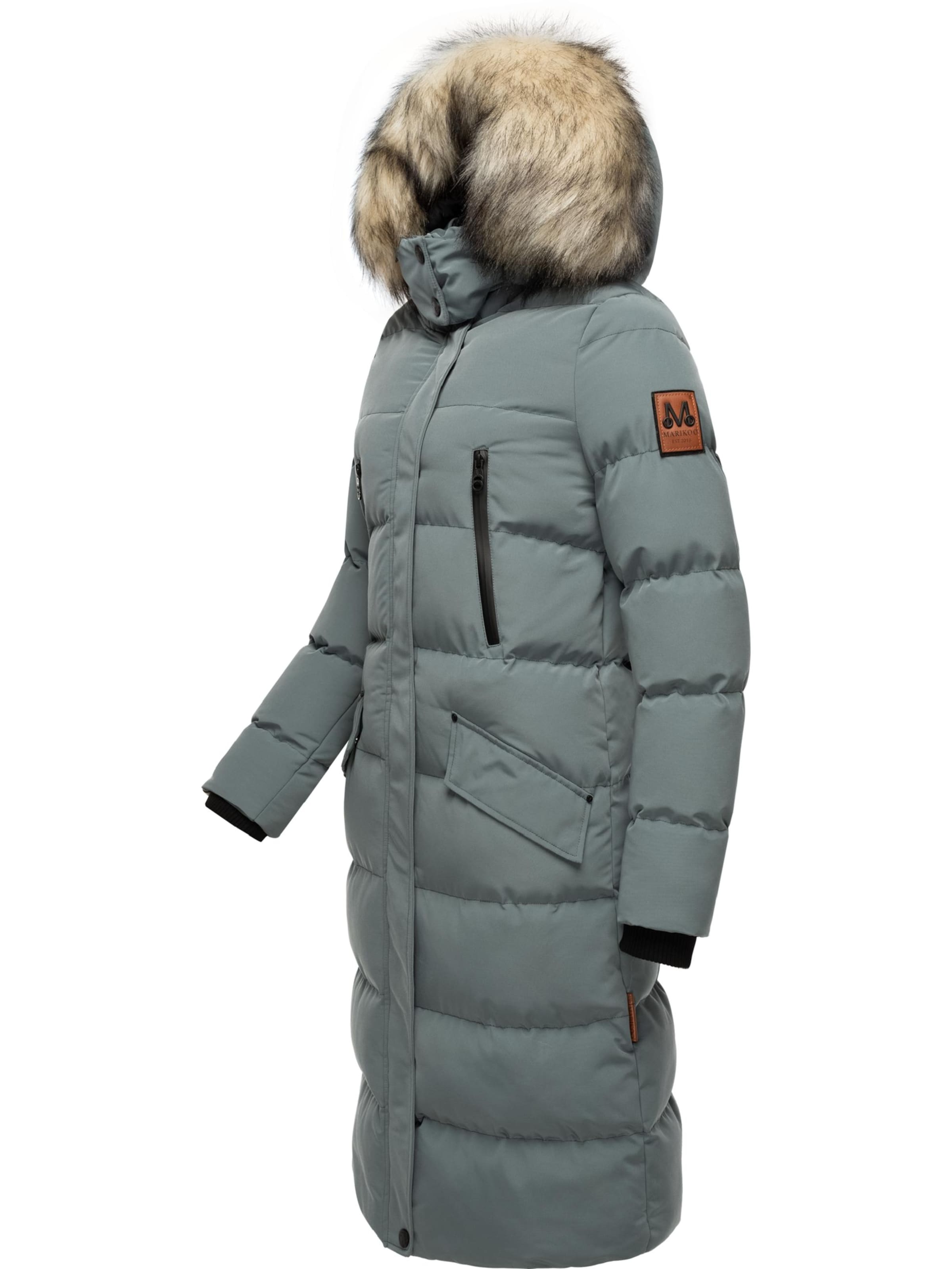 MARIKOO Pitkä talvitakki 'Schneesternchen' värissä sininen