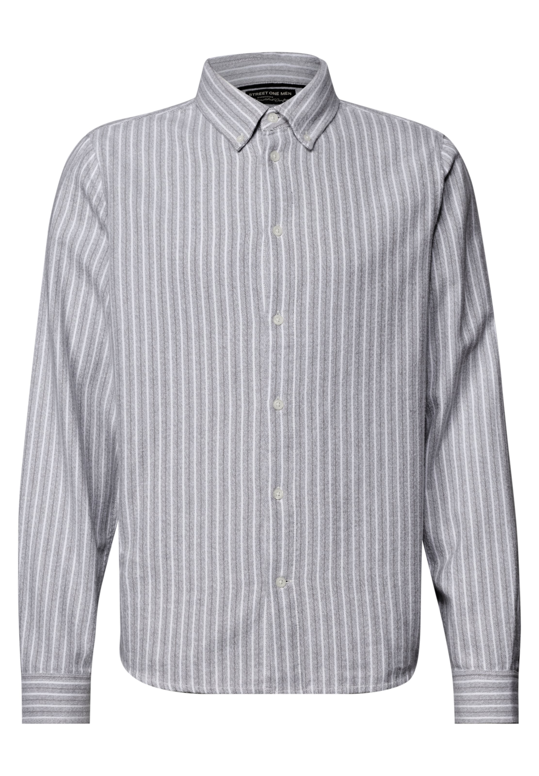 Street One MEN Business Shirt in Grey: front