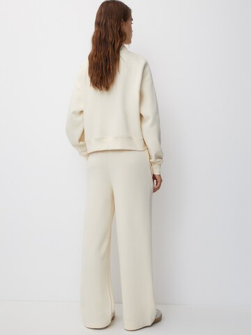 Pull&Bear Wide leg Broek in Beige