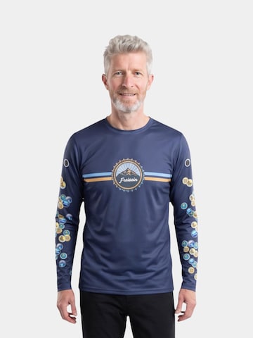 the freisein project Funktionsshirt 'CorkMaster'‌‌‌‌‌‌‌ in Blau: Vorderseite