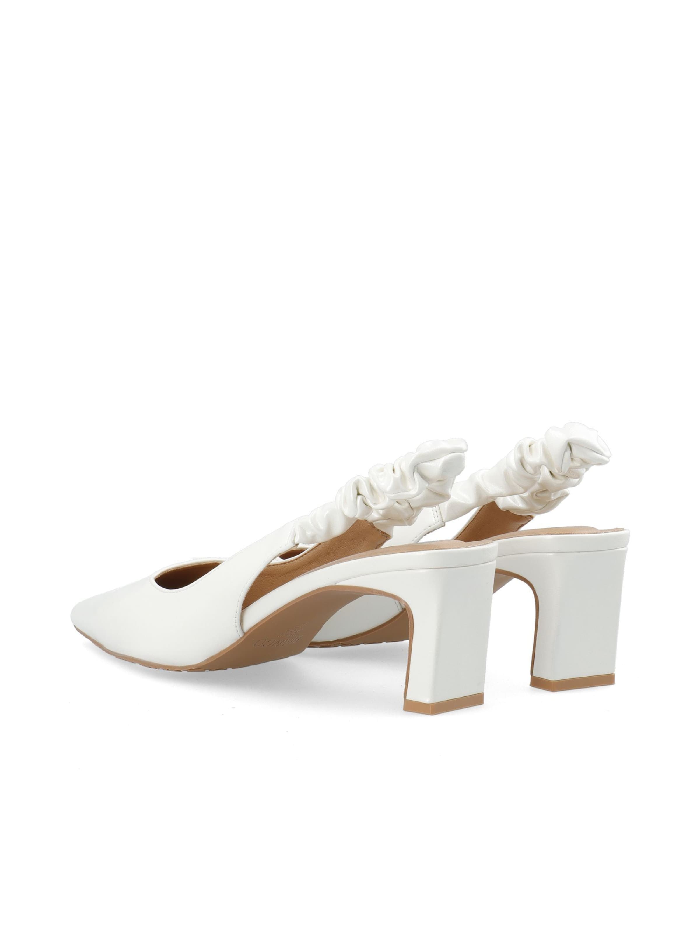 Escarpins à bride arrière 'Monroe' Bianco en blanc
