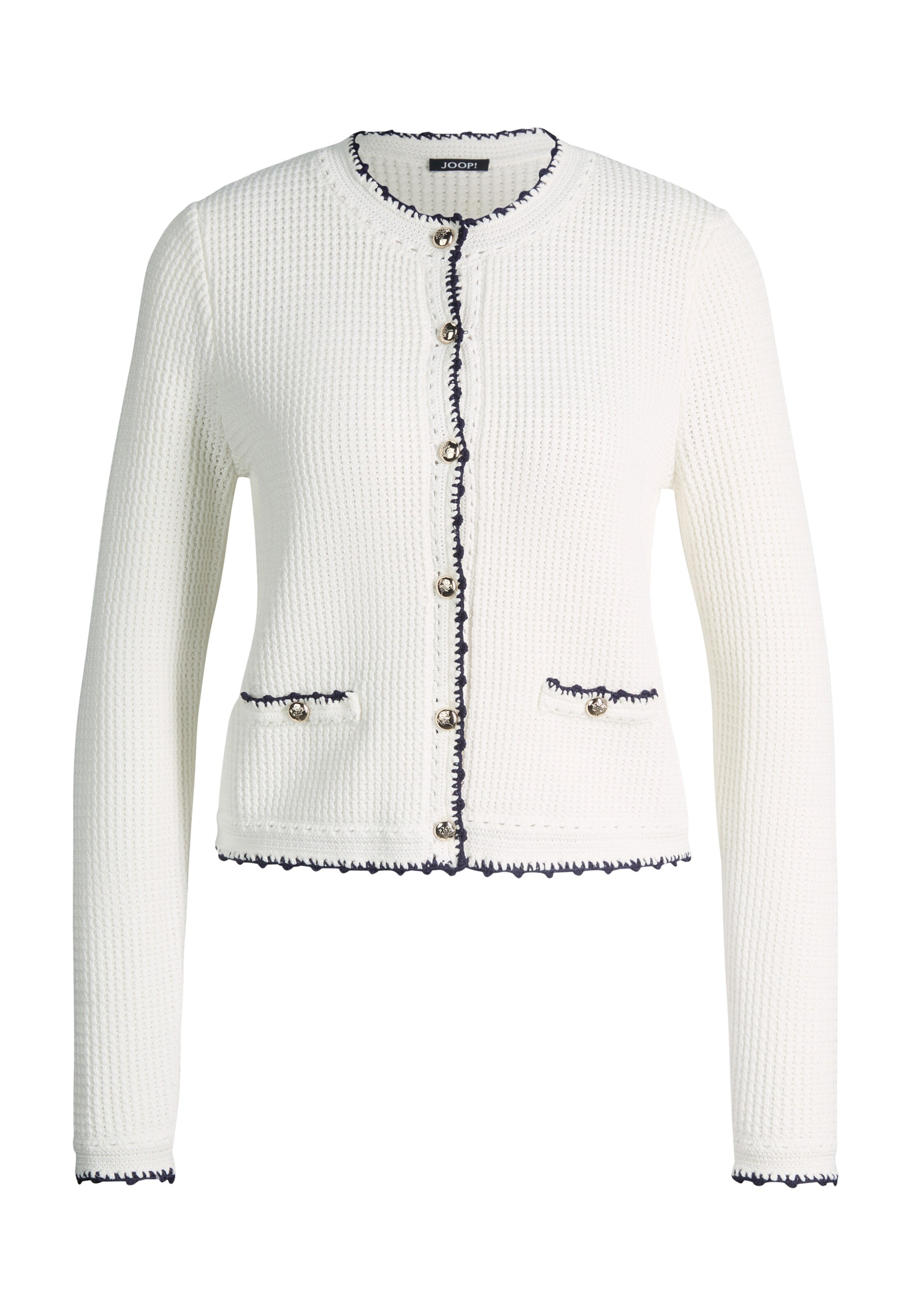 JOOP! Strickjacke 'Kumma' in Weiß: Vorderseite