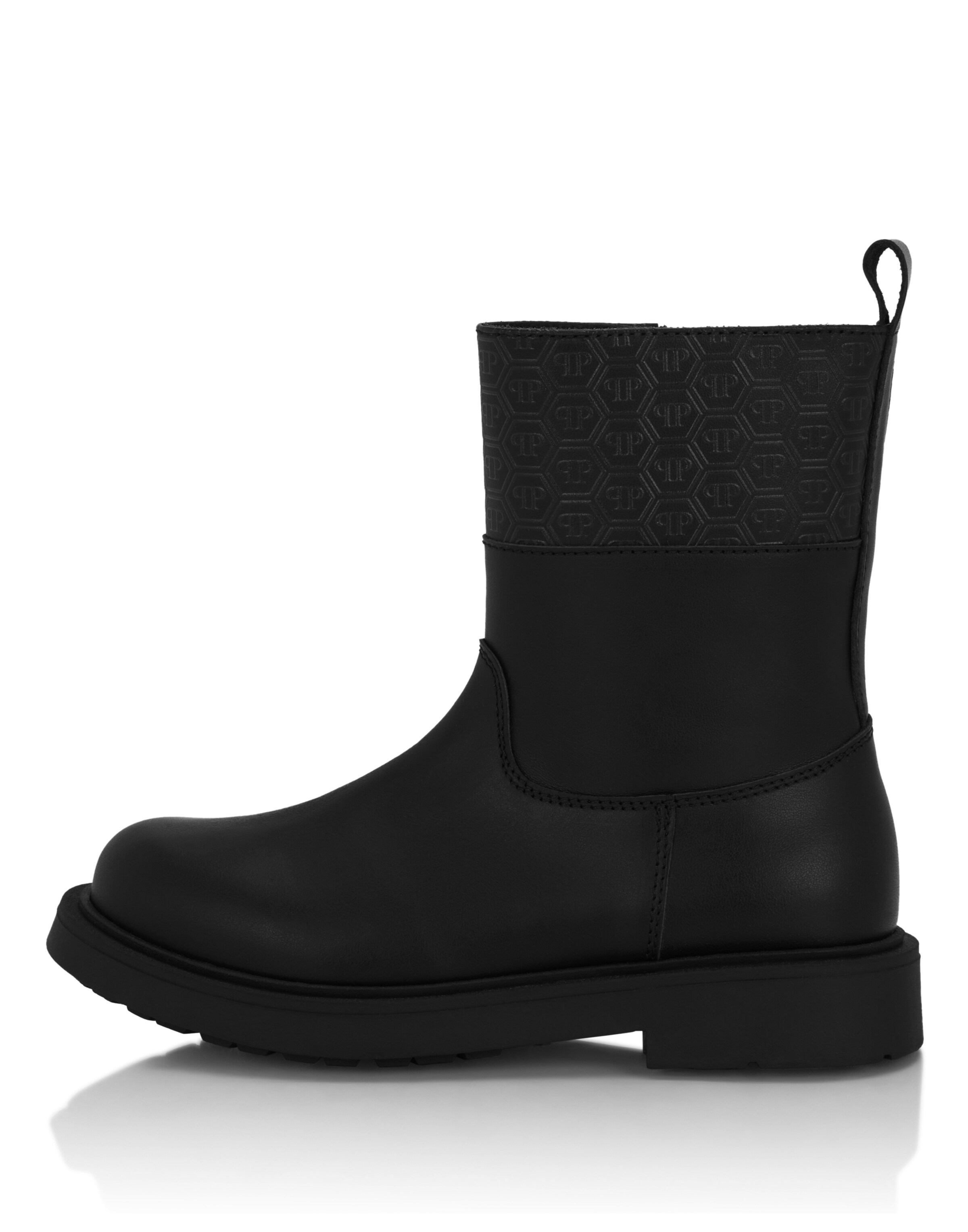 Bottes Philipp Plein en noir : devant