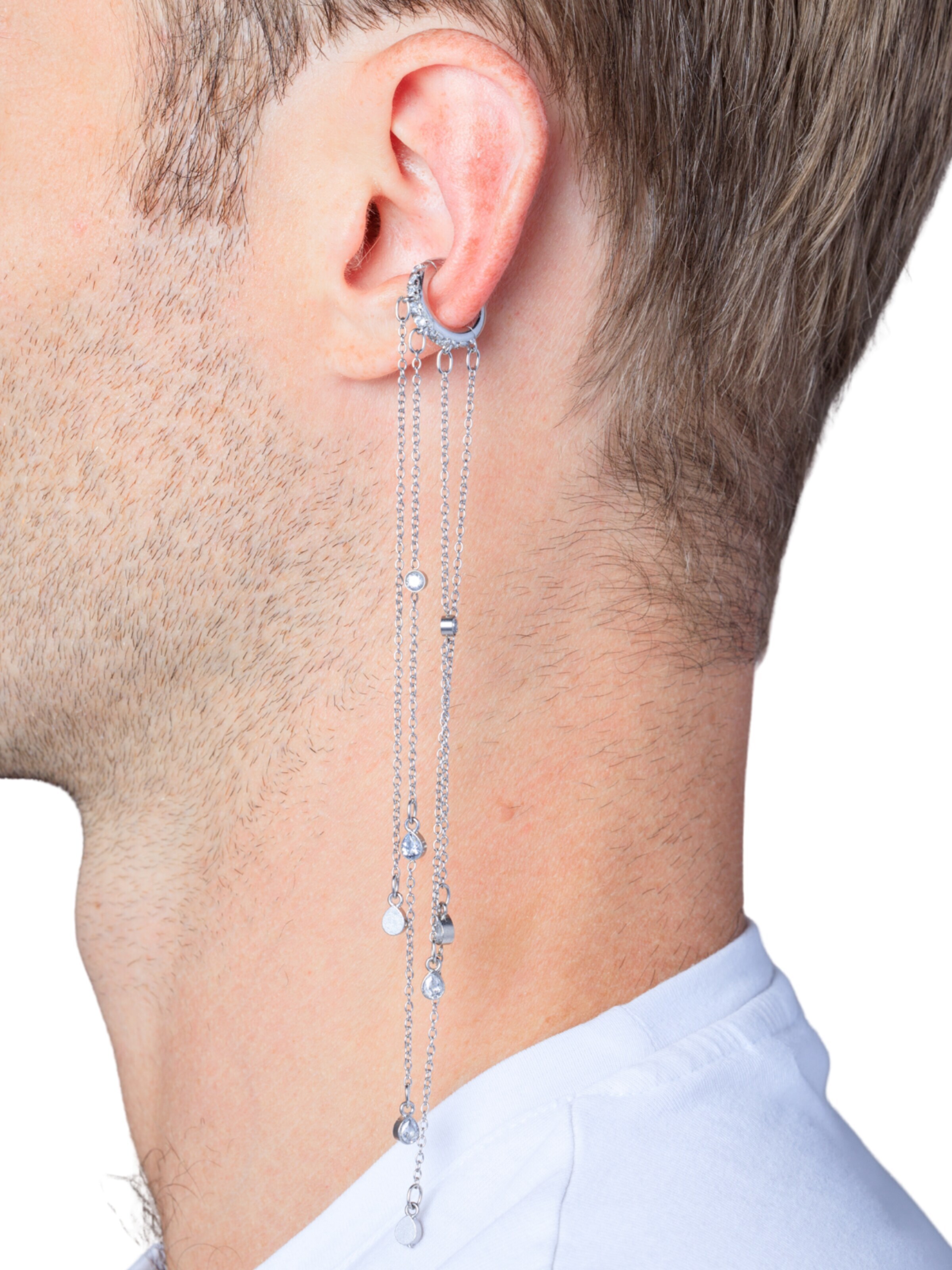 Orecchini 'Ear cuff Colby S' di YParis in argento