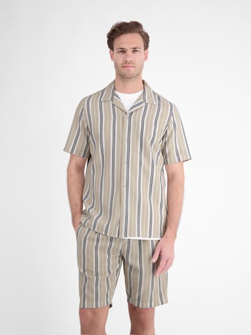 LERROS Regular fit Zakelijk overhemd in Beige: voorkant