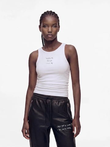 KARL LAGERFELD JEANS - Top 'KLJ x Pietro Terzini' en blanco: frente