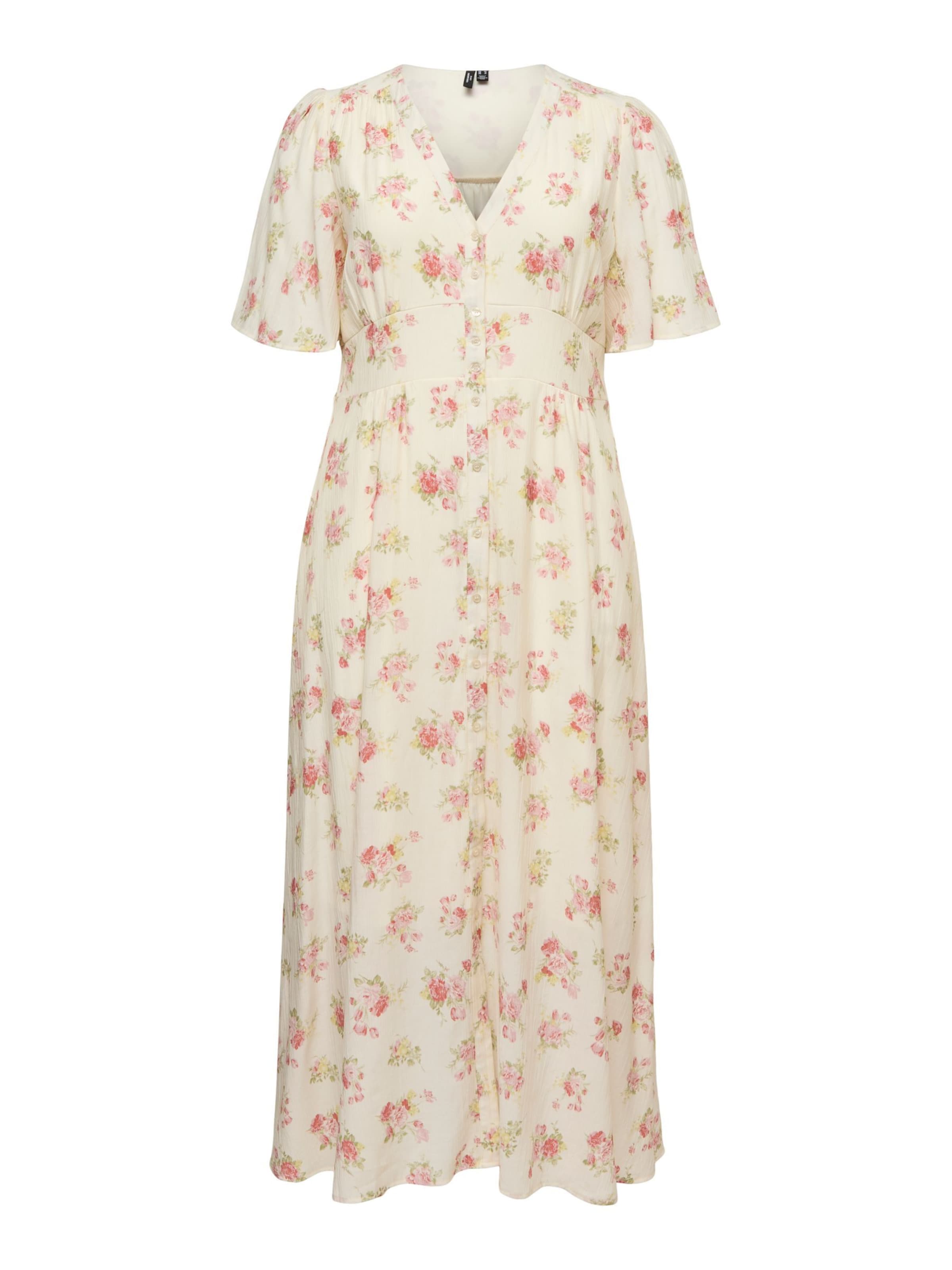 Robe 'VMCBella' Vero Moda Curve en blanc : devant