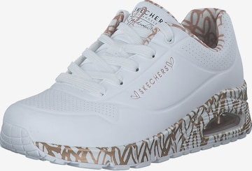 Baskets basses 'Uno - Loving Love' SKECHERS en blanc : devant