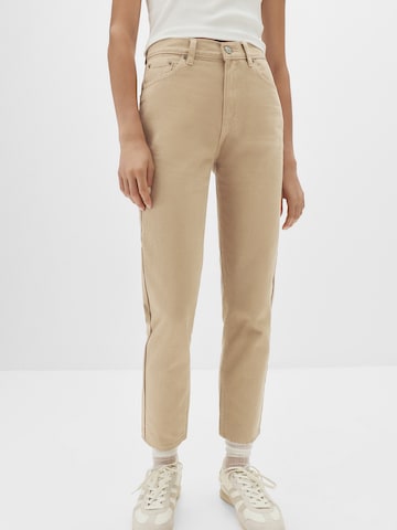 Pull&Bear Regular Jeans in Beige: Vorderseite